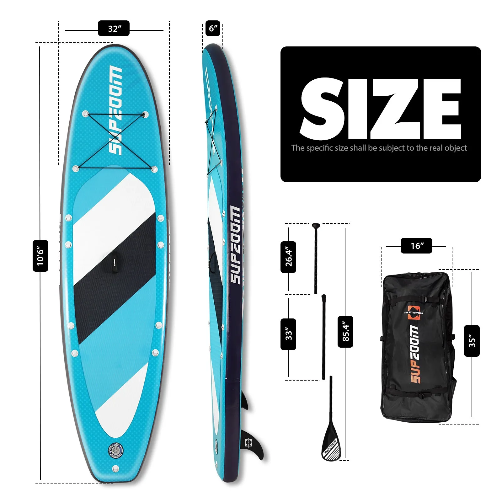 10'6" all round long turtle inflatable paddle board｜Supzoom