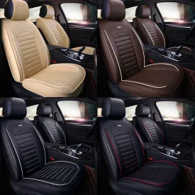 5 Seats Car Seat Covers Deluxe PU Leather Seat Cushion Full Set Cover