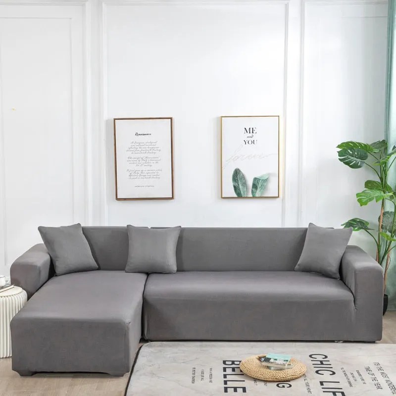 Anyhouz 1 Seater Sofa Cover Plain Rose Red Style and Protection For Living Room Sofa Chair Elastic Stretchable Slipcover