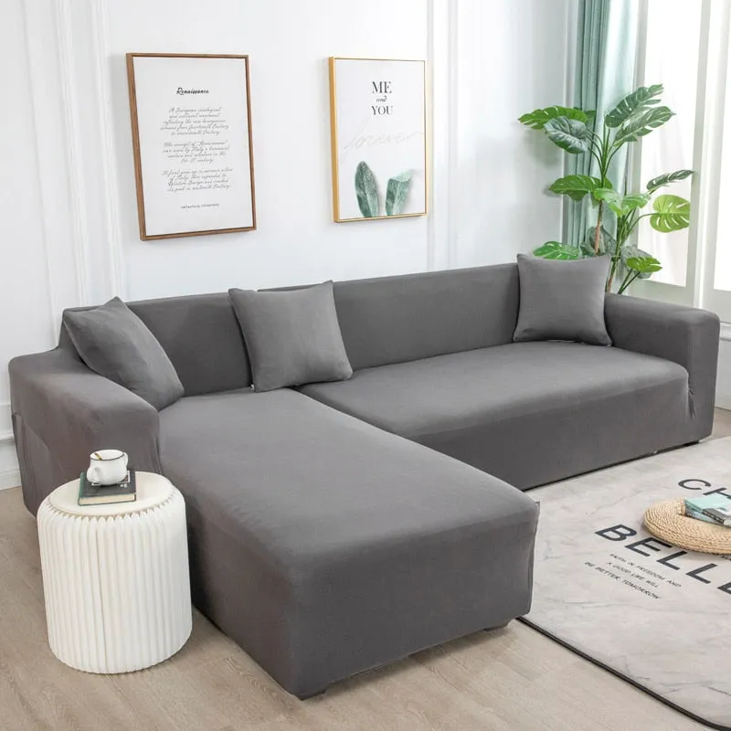 Anyhouz 1 Seater Sofa Cover Plain Rose Red Style and Protection For Living Room Sofa Chair Elastic Stretchable Slipcover