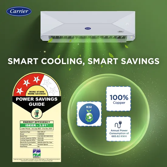 Carrier  XPERT EDGE FXi 1.5 Ton 3 Star Star Split Inverter AC CAI19PE3R35F0