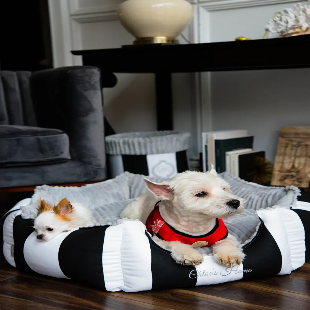 Chloe's Home Monte Carlo Bed for Dogs and Cats (Black)