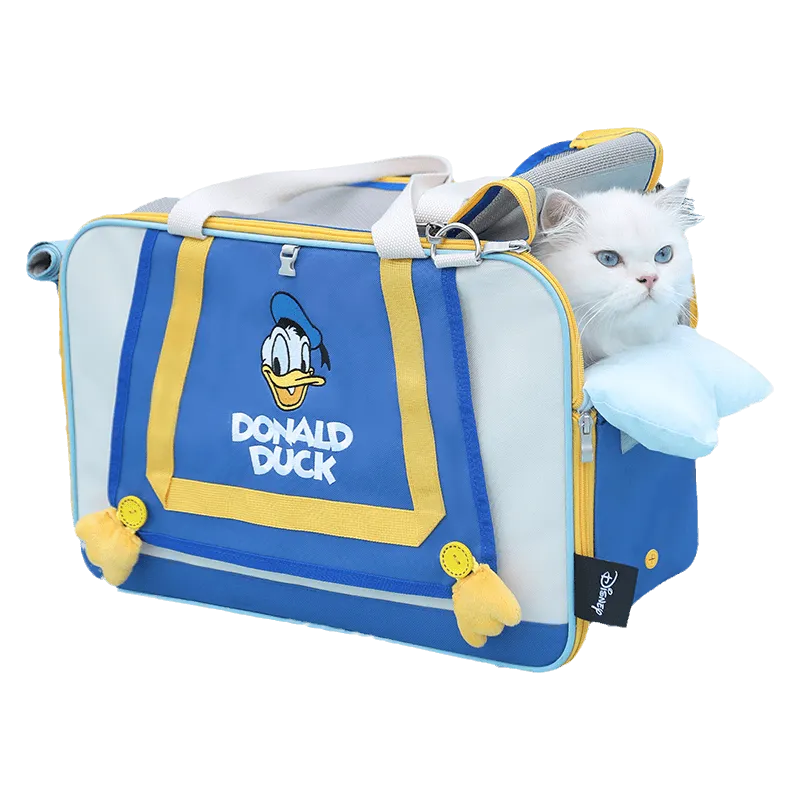 Disney Mickey series Donald Duck multifunctional hand-held crossbody large-capacity pet cat dog travel backpack