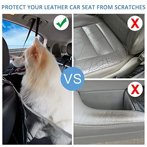 EPICKA Dog Car Back Seat Cover 100% Waterproof for Pets Hammock Durable Washable Scratchproof Nonslip with Mesh Window Universal Size Fit Cars Trucks and SUVs Pet Seat Belt Leash Included