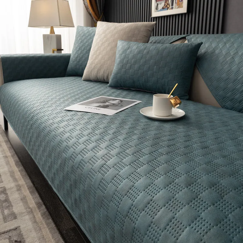 Etta Faux Leather Waterproof Versatile Couch Cover