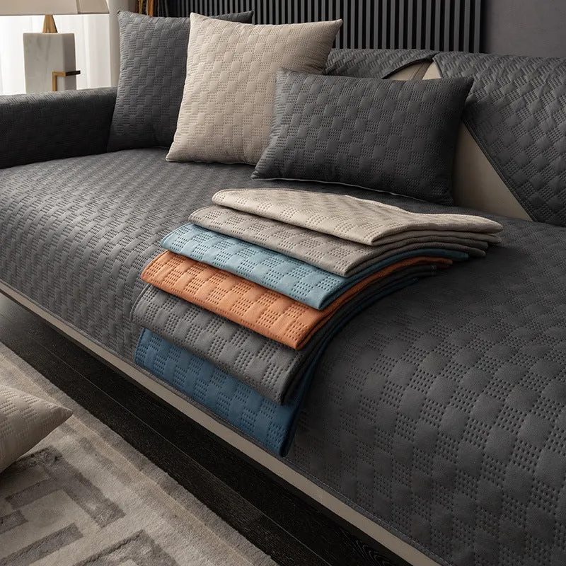 Etta Faux Leather Waterproof Versatile Couch Cover