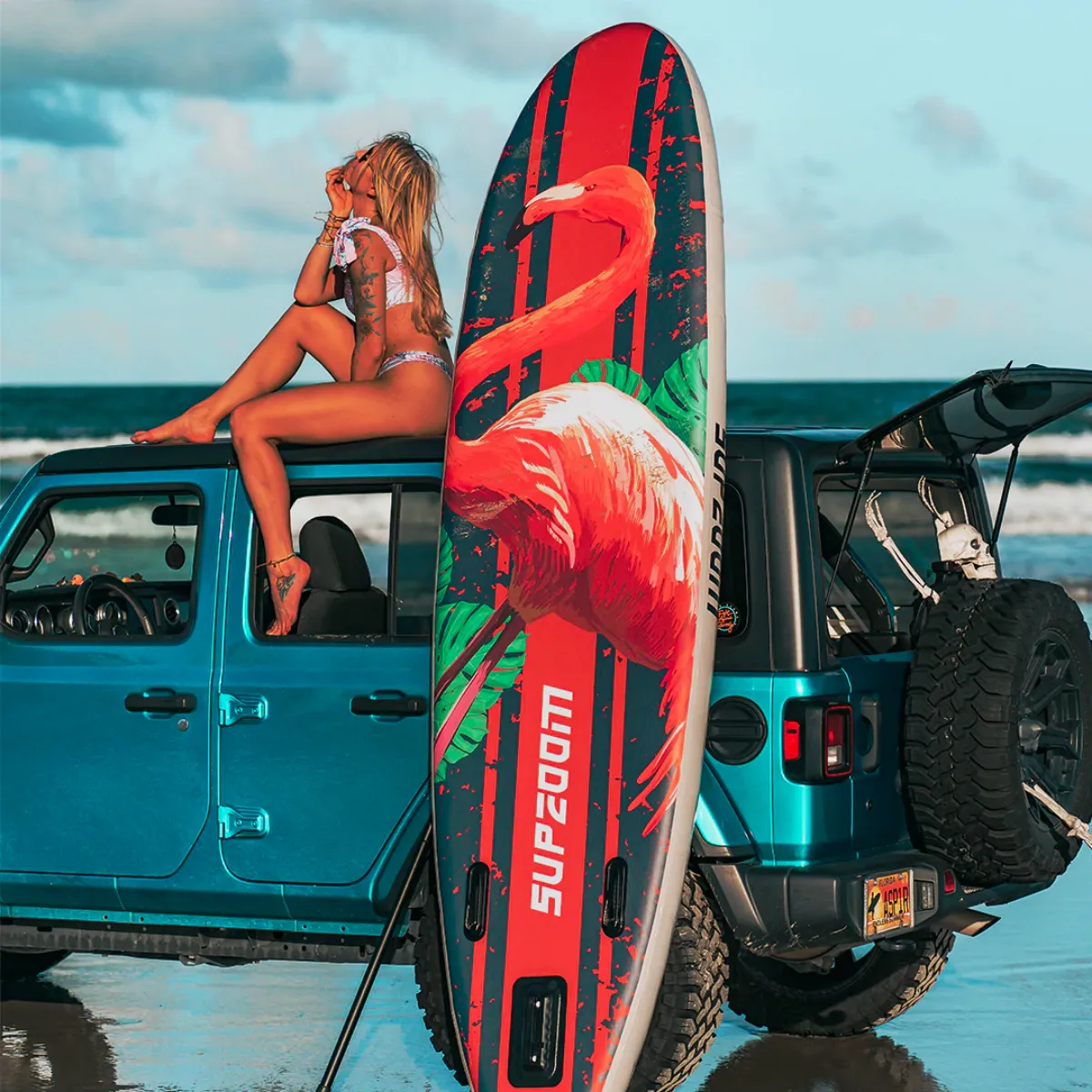 Flamingo animal style 10'6" all round inflatable paddle board｜Supzoom