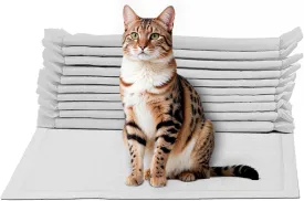 Health Monitoring Training Pads for Cats, White