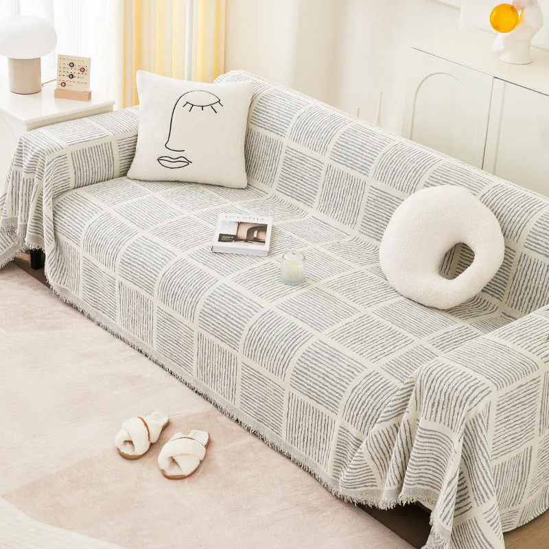 Jordyn Geometric Couch Sofa Cover Blanket
