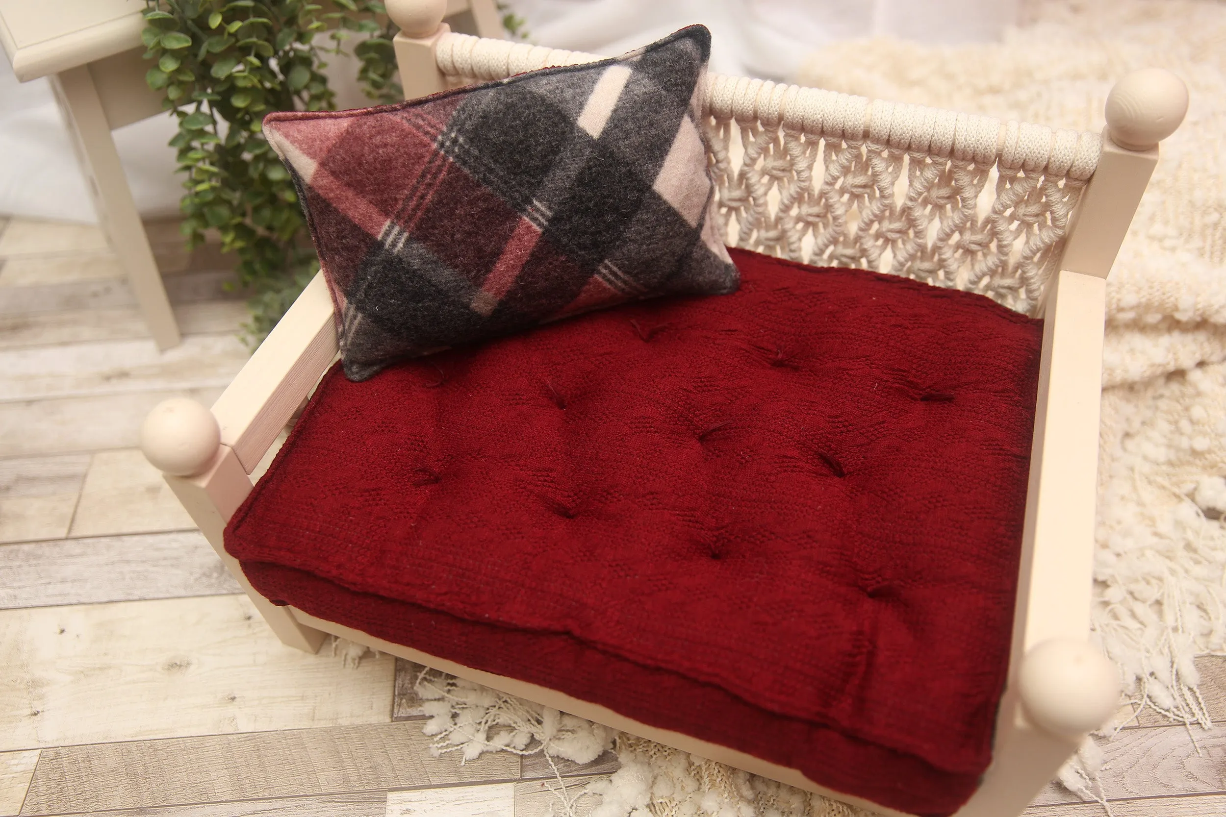 Made to Order REVERSIBLE 2 Color Argyle Christmas- NB Mattress