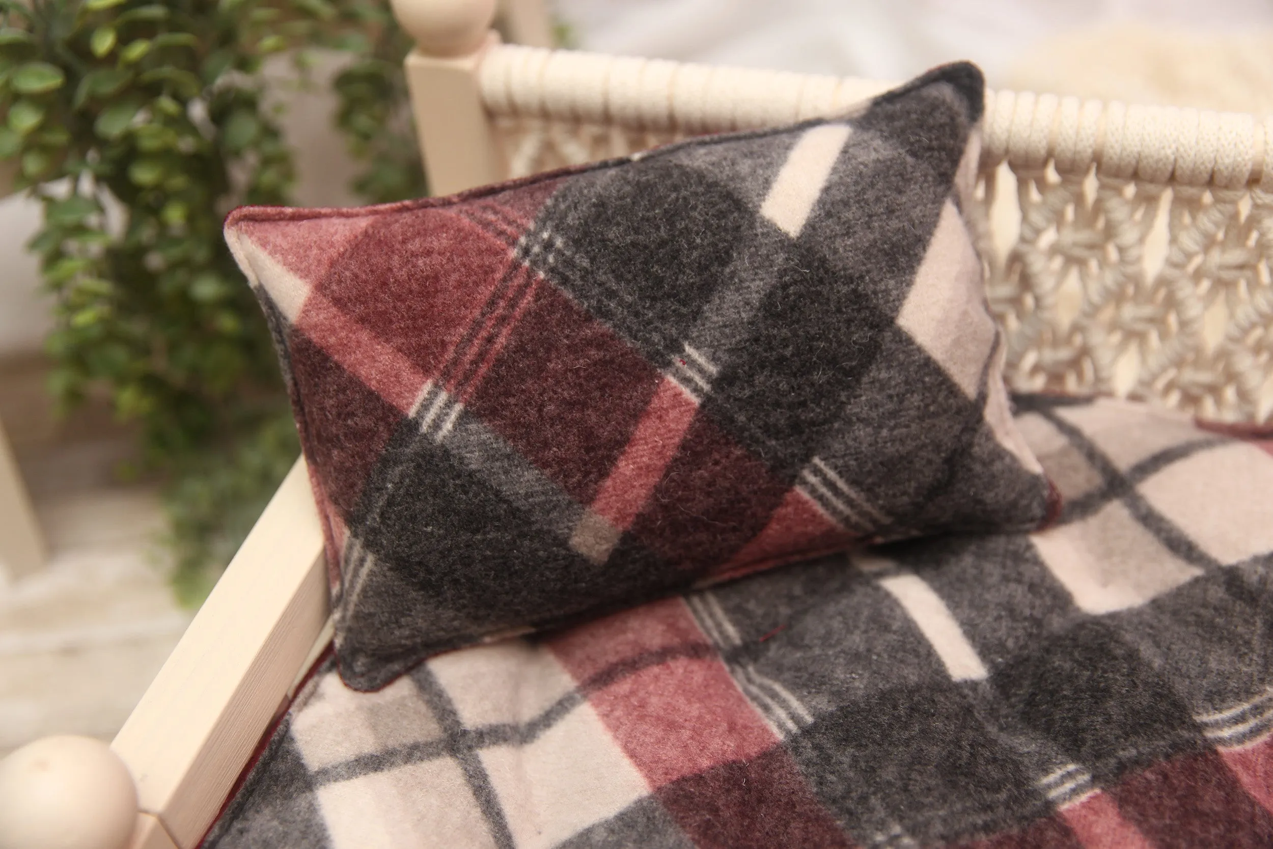 Made to Order REVERSIBLE 2 Color Argyle Christmas- NB Mattress