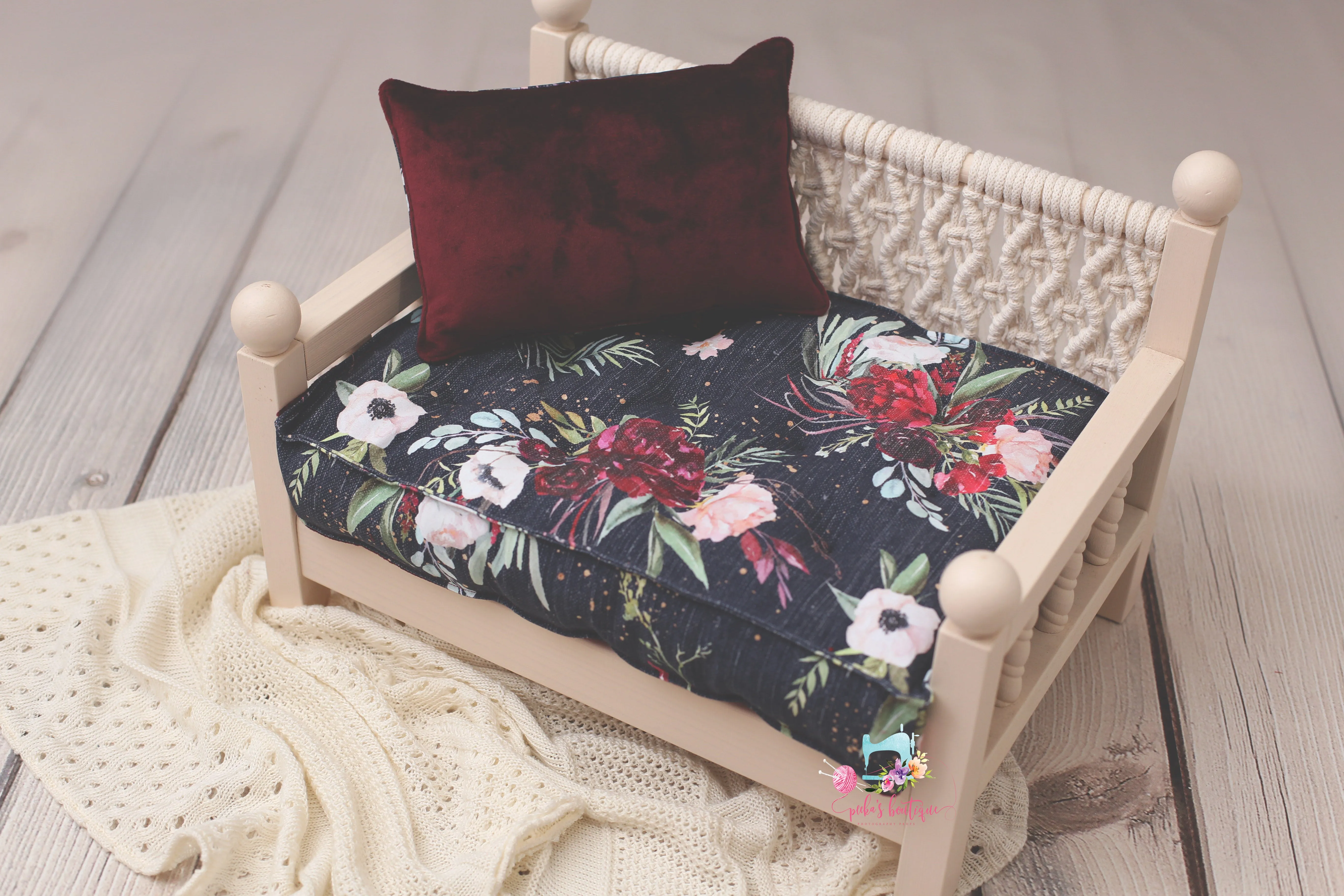 Made to Order REVERSIBLE 2 Color Cranberry Christmas Bouquet- NB Mattress