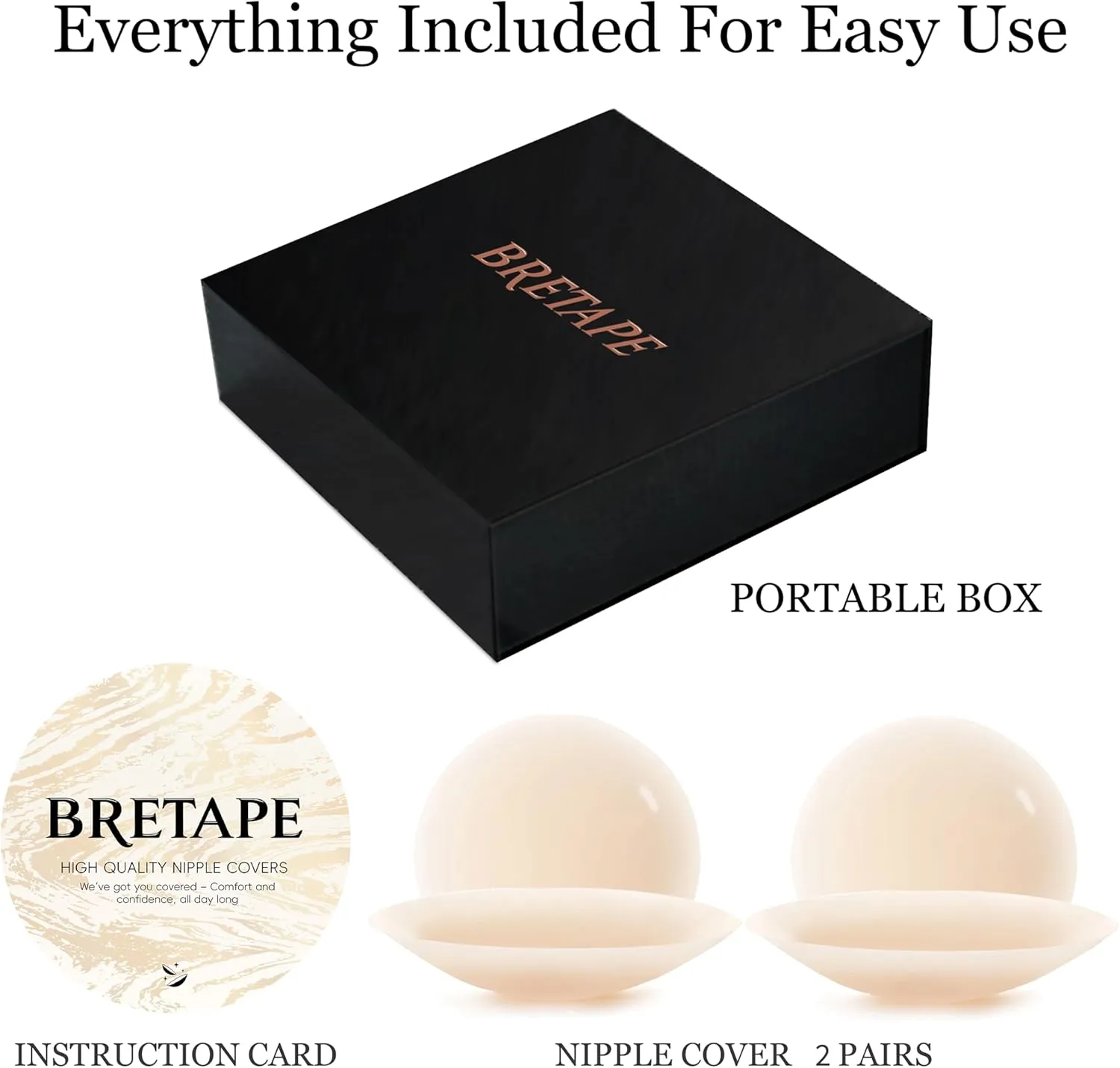 Nipple Covers for Women  Pasties Cakes Body Sticky Adhesive Silicone Nipple Covers Reusable & Waterproof No Show