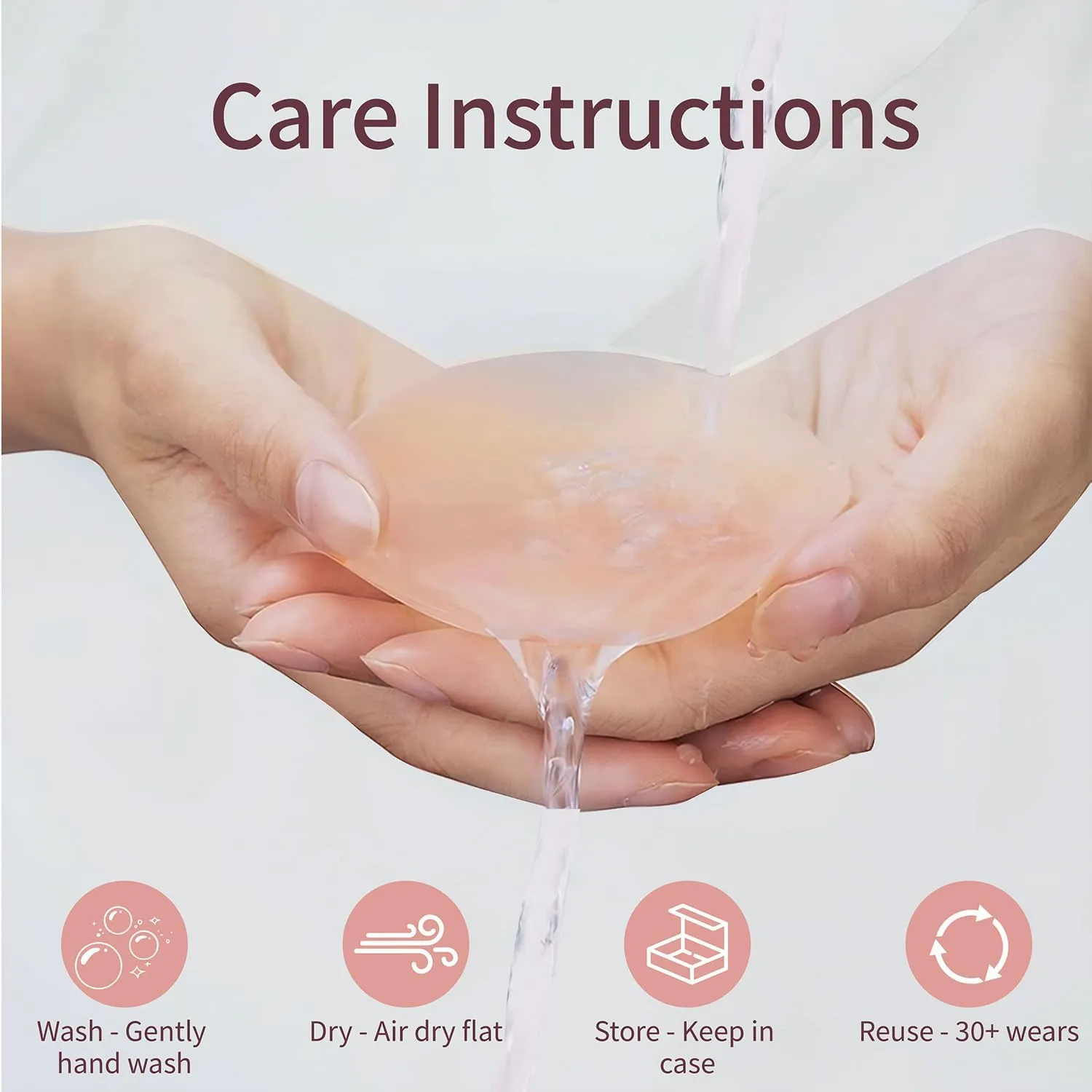 Nipple Covers for Women  Pasties Cakes Body Sticky Adhesive Silicone Nipple Covers Reusable & Waterproof No Show