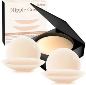 Nipple Covers for Women  Pasties Cakes Body Sticky Adhesive Silicone Nipple Covers Reusable & Waterproof No Show
