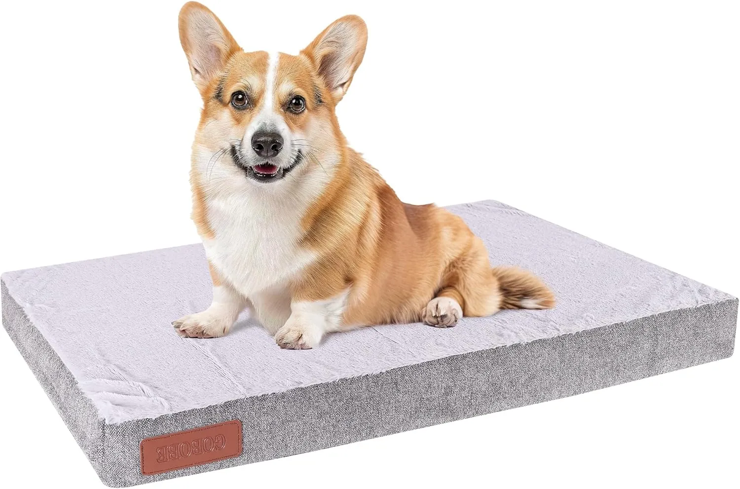 Orthopedic Dog Bed for Medium Dogs Waterproof Dog Bed with Removable Washable Cover Egg Crate Foam Support, Dark Gray, 30x20 Inch