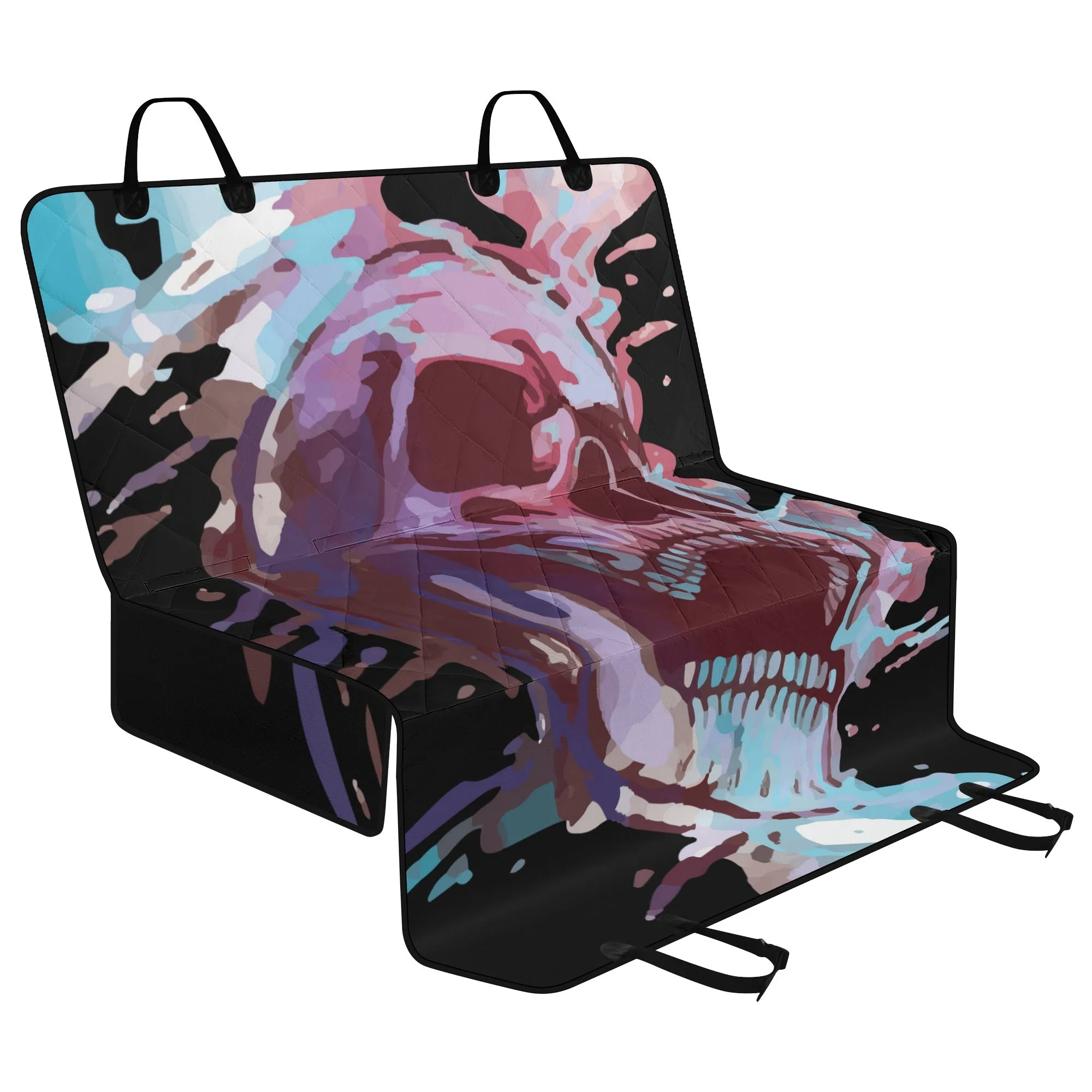 Painted Skull Car Pet Seat Covers