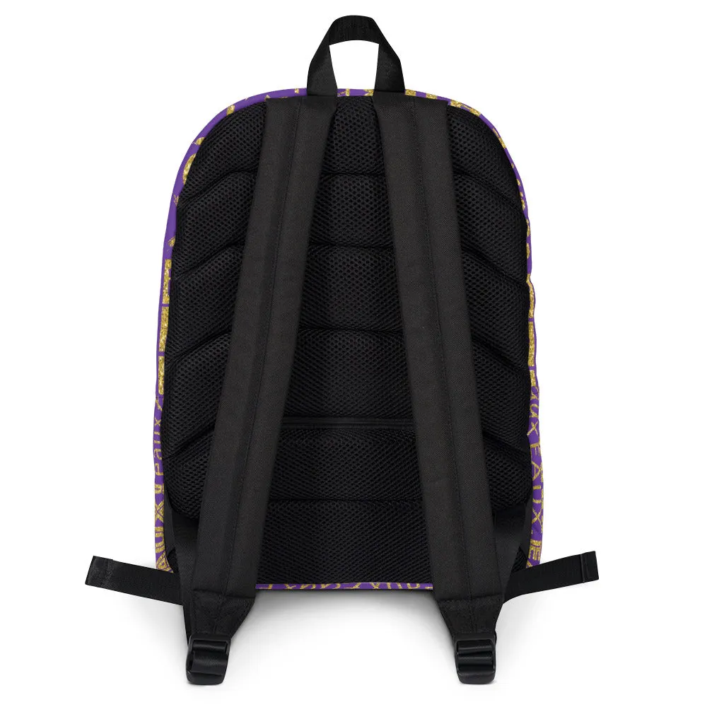 Purple & Gold AllEAUXver Backpack