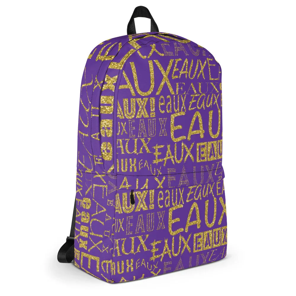 Purple & Gold AllEAUXver Backpack