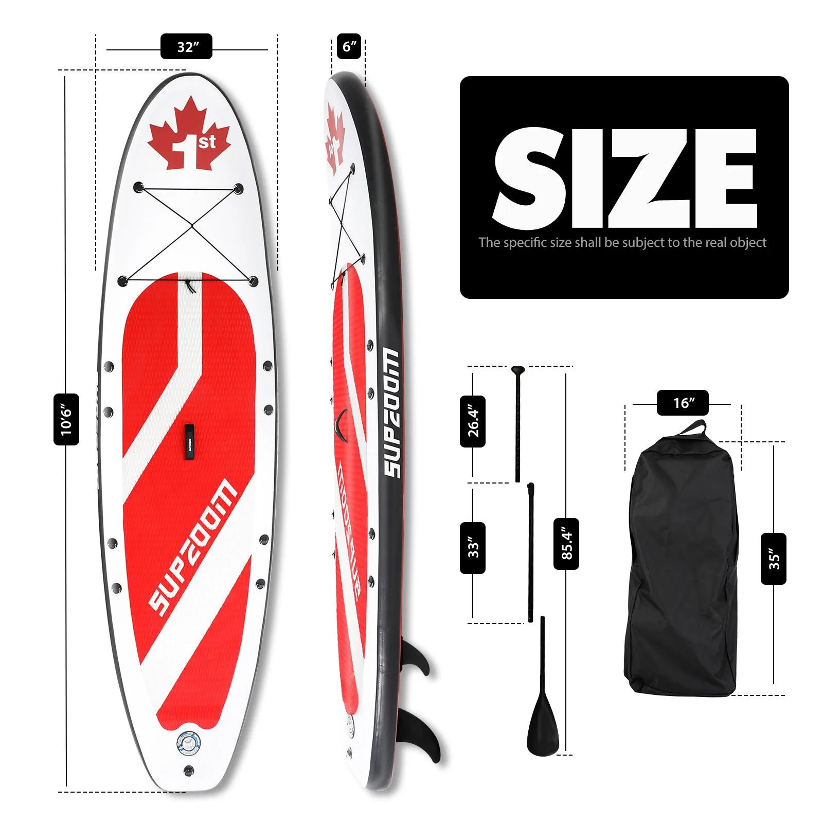 Red leaf 10'6" all round inflatable paddle board｜Supzoom