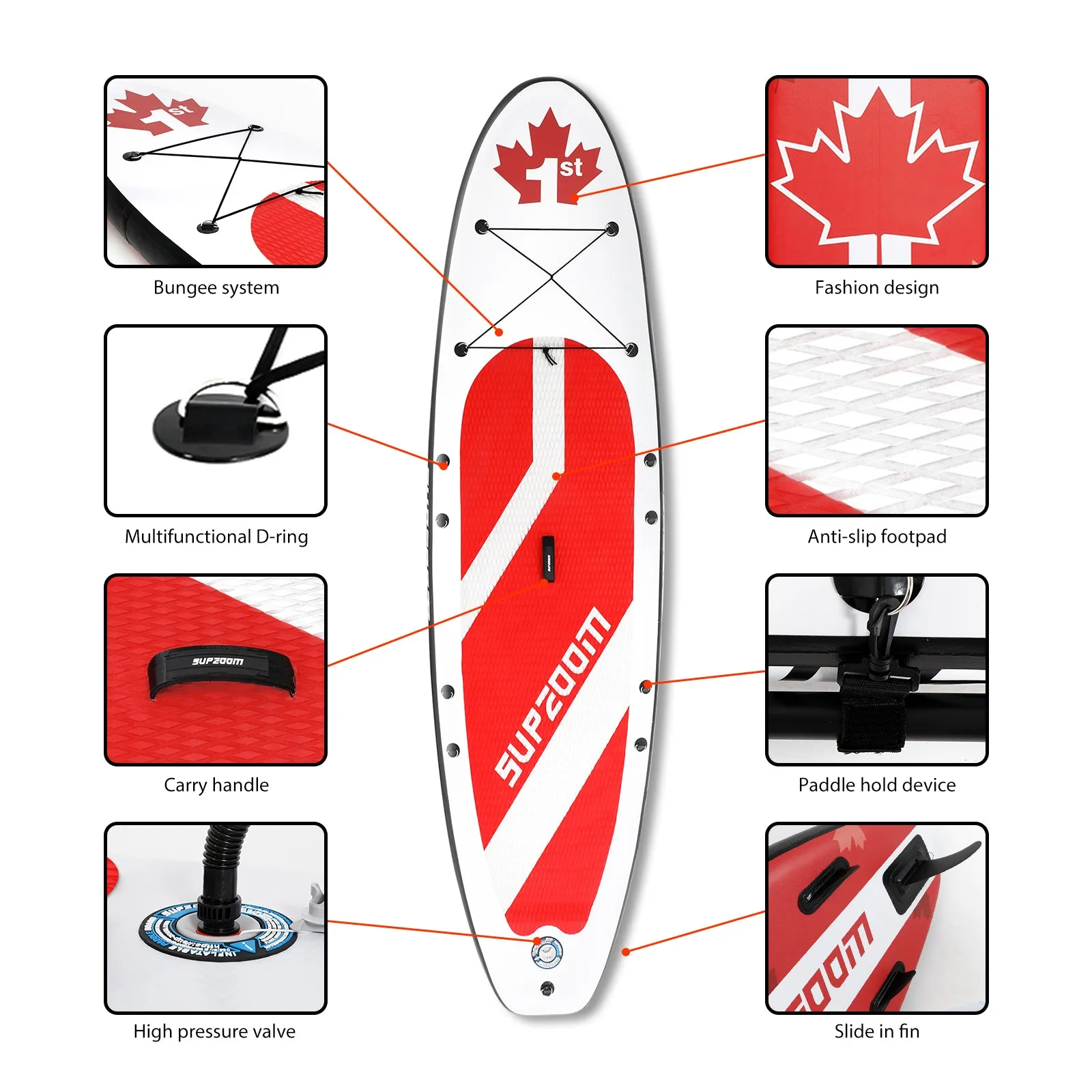Red leaf 10'6" all round inflatable paddle board｜Supzoom