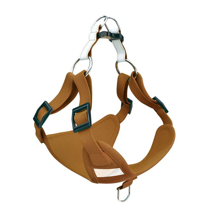 Reflective Suede Dog Vest