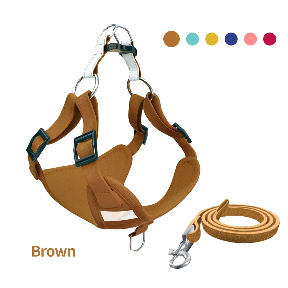 Reflective Suede Dog Vest
