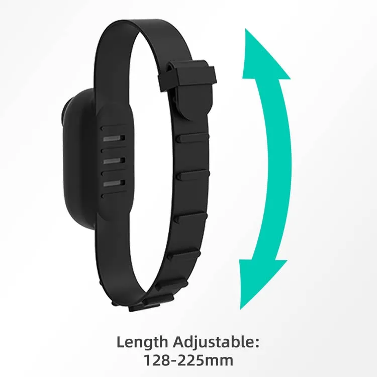 Sunnylife  IST-Q9335 Camera Strap Silicone Protective Cover Wristband Palm Backpack Bicycle Strap Cat Collar For Insta360 GO2(Black)
