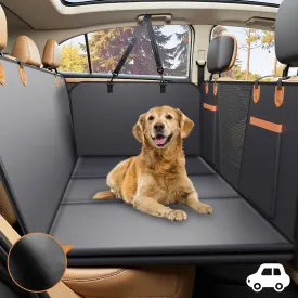 Upgraded PU Thickened Dog Car Seat Cover for Back Seat, Waterproof Back Seat Extender for Dogs with Hard Bottom, Dog Car Seat Cover for Car SUV! Anti-Scratch! Safer! (Holds 400lbs)