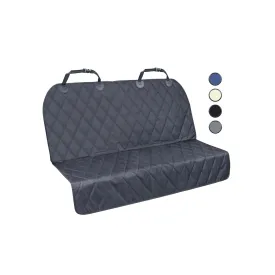 VIVAGLORY Dog Seat Cover for Back Seat, No-Skirt Design, Quilted & Durable 600 D Oxford Car Seat Cover with Anti-Slip Backing for Most Cars, SUVs & MPVs, Heather Black, 46" L * 57" W