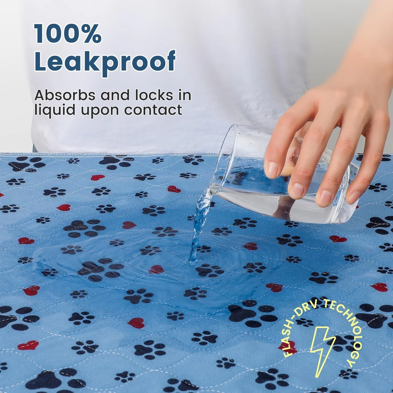 Washable Pee Pads for Dogs,2 Pack Extra Large 48"x48" Super Absorbent Reusable Puppy Pads,Non-Slip 100% Waterproof Dog Pee Pad,Pet Training Pads for Couch, Crate,Potty Training,Floor