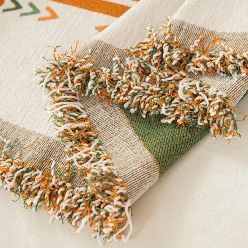 Wren Boho Chenille Couch Sofa Cover Blanket