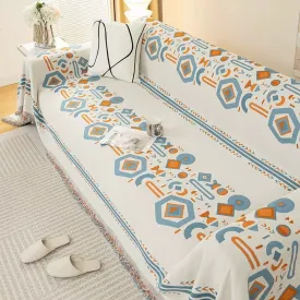 Wren Boho Chenille Couch Sofa Cover Blanket