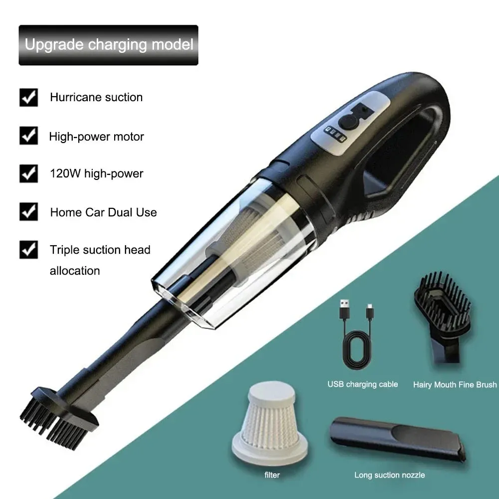 XIAOMI Car Power Vacuum Cleaners 9800000Pa Mini Portable Handheld USB Recharging Cordless Dust Cleaner Household Indoor Cleaning