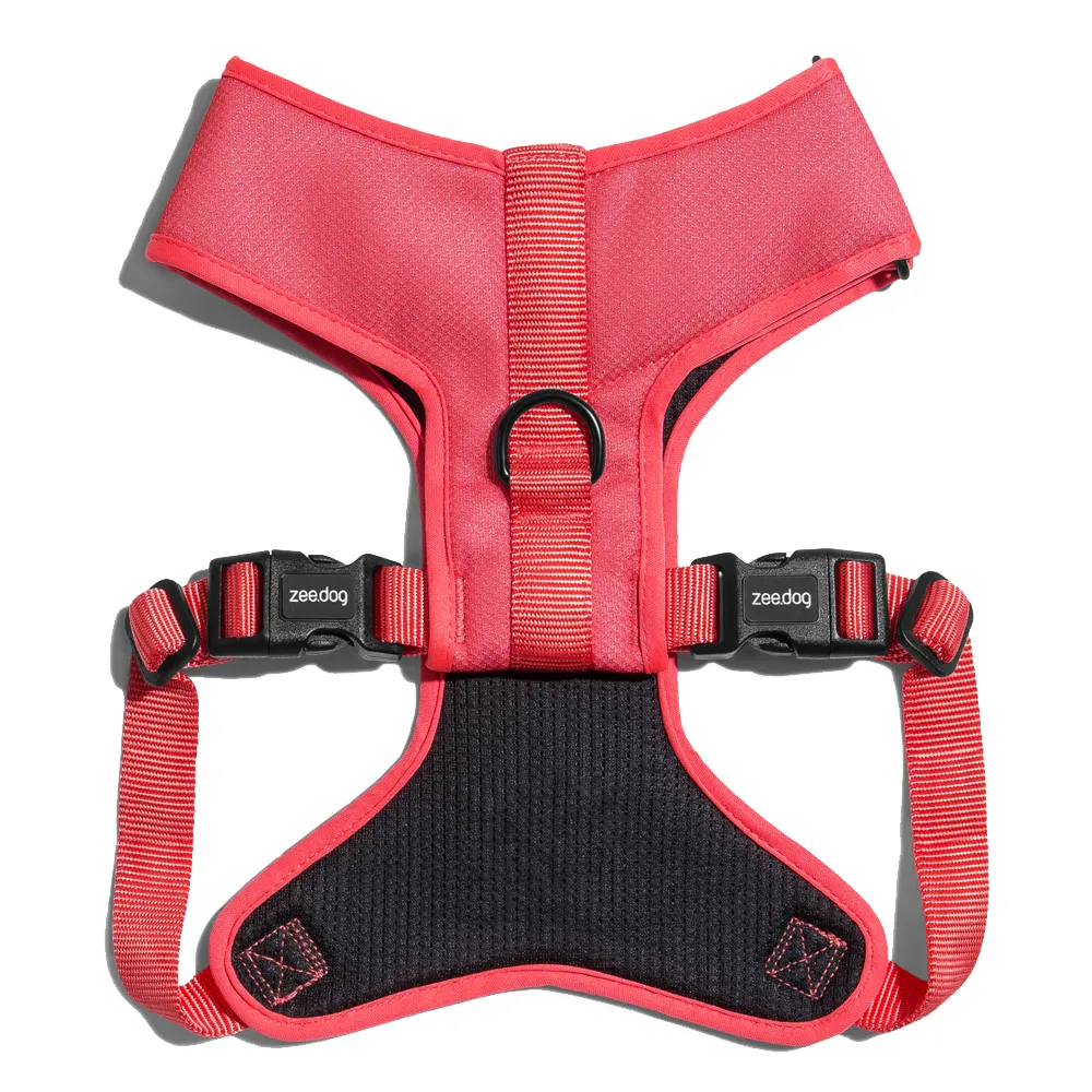 Zee.Dog Neon Coral Adjustable Air Mesh Harness
